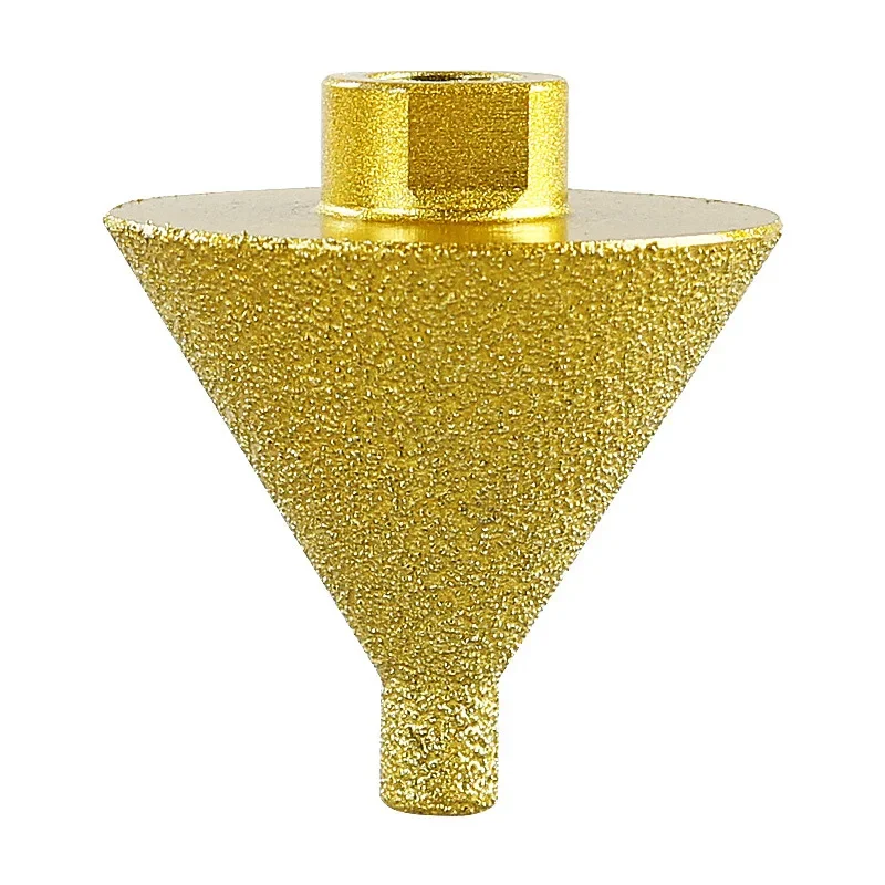 Diamond chamfer ceramic tile marble quartz perforating material hole opener cone umbrella grinding head