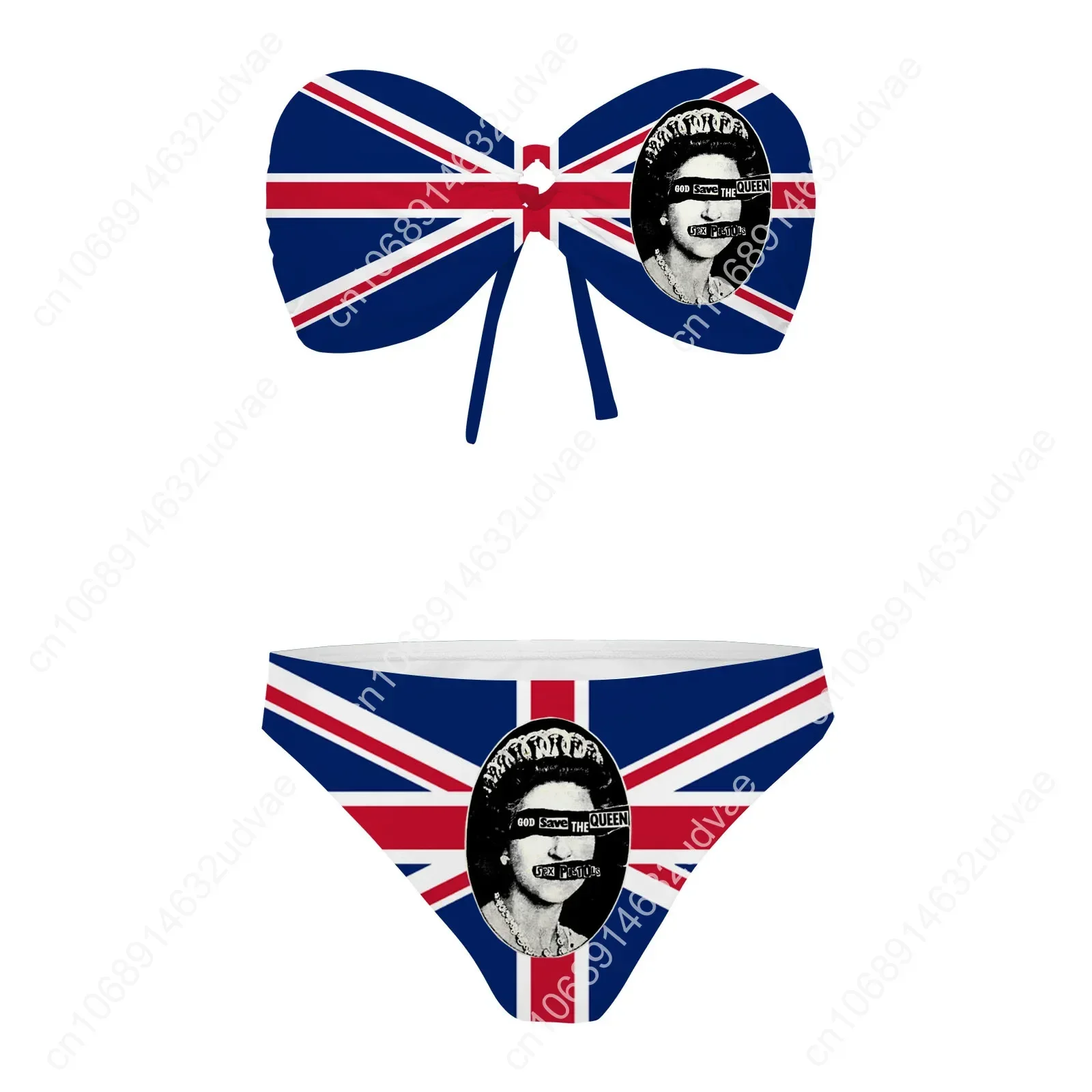 Sex Pistols Strapless Swimsuit Womens Bathing Suits Personalized Fashion Swimwear Pool Party Sexy Bikini Customize Beachwear