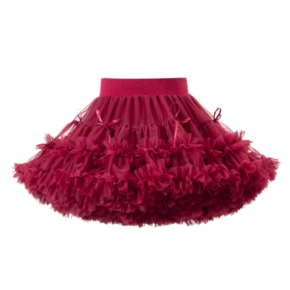 رائعة الفتيات كعكة عيد ميلاد فستان لطيف الحلو القوس تول توتو تنورة للحزب مهرجان صور تبادل لاطلاق النار عطلة الزي XS-L للبيع #5