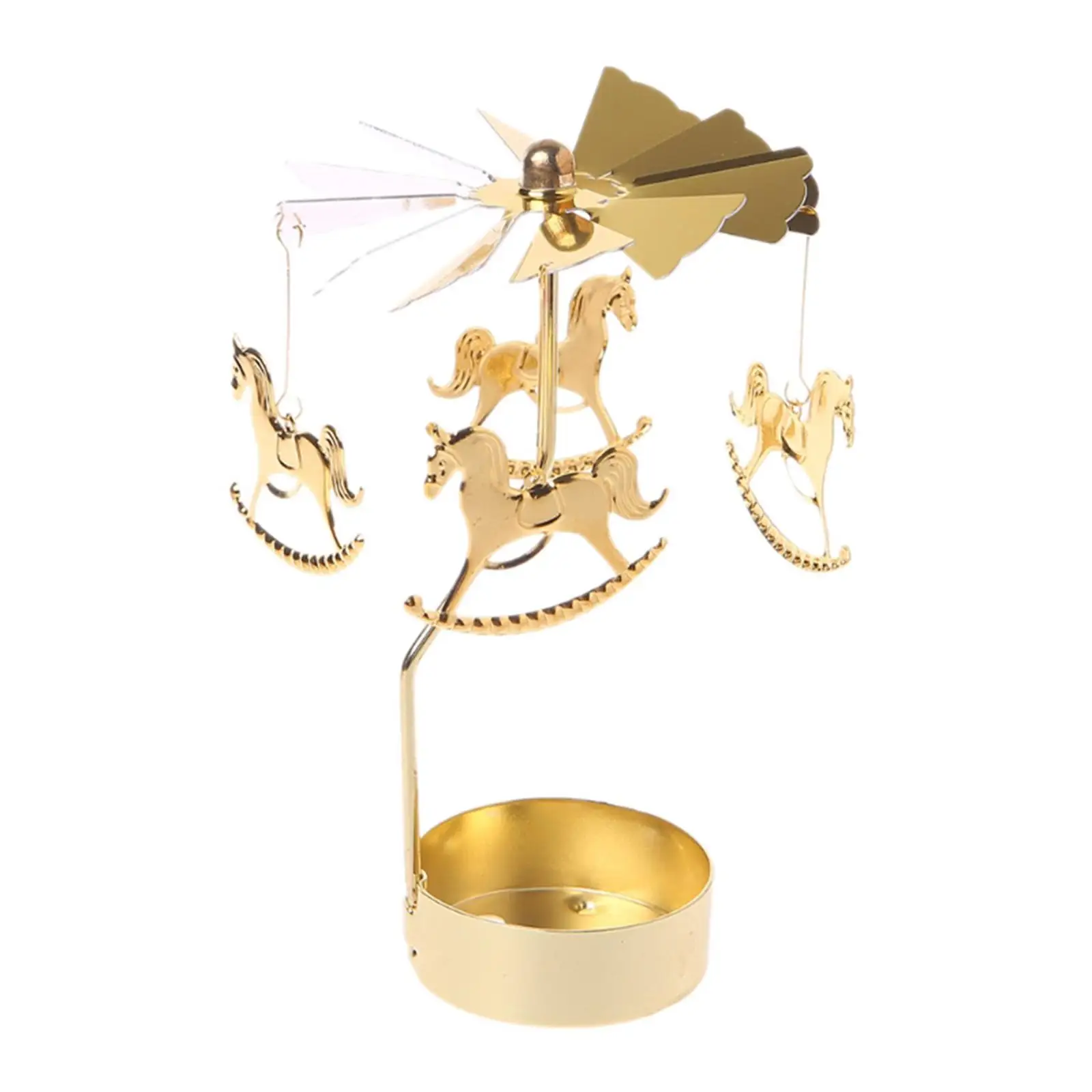 Rotary Candle Holder Table Restaurant Dining Room Living Room Decor Tray Revolving Candlestick for Wedding Fireplace Home Decor
