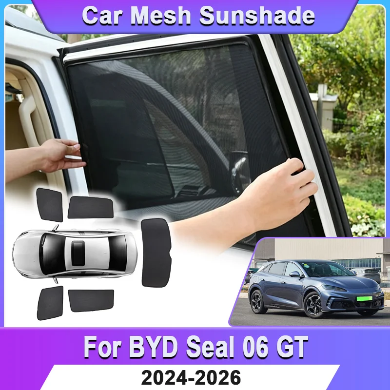 

For BYD Seal 06 GT 2025 2024~2026 Car Sunshade Anti-UV Windshield Cover Privacy Curtain Heat insulation Tools Car Accessories