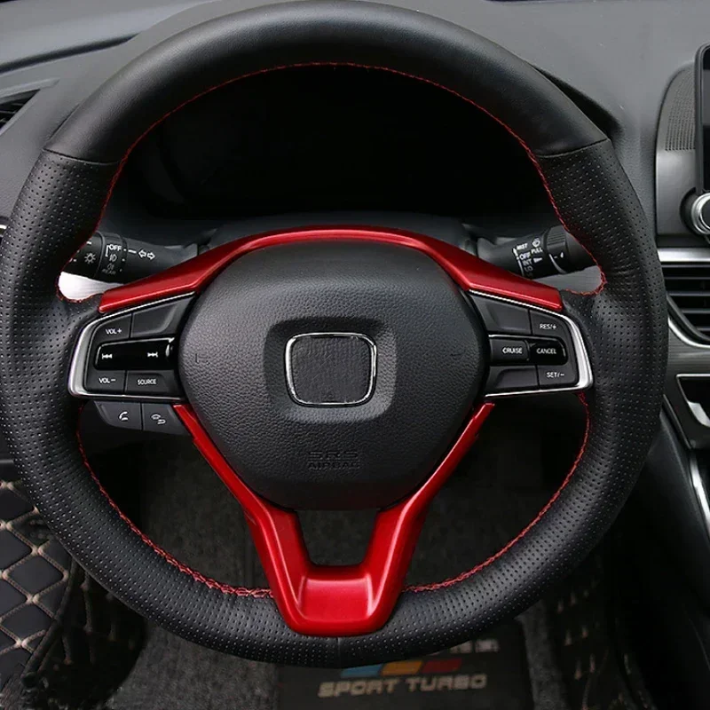 

Car Accessories For Honda 10th Gen Accord Sedan 2018 - 2023 Steering Wheel Button Frame 3d Sticker Decoration Adhesive Adornment