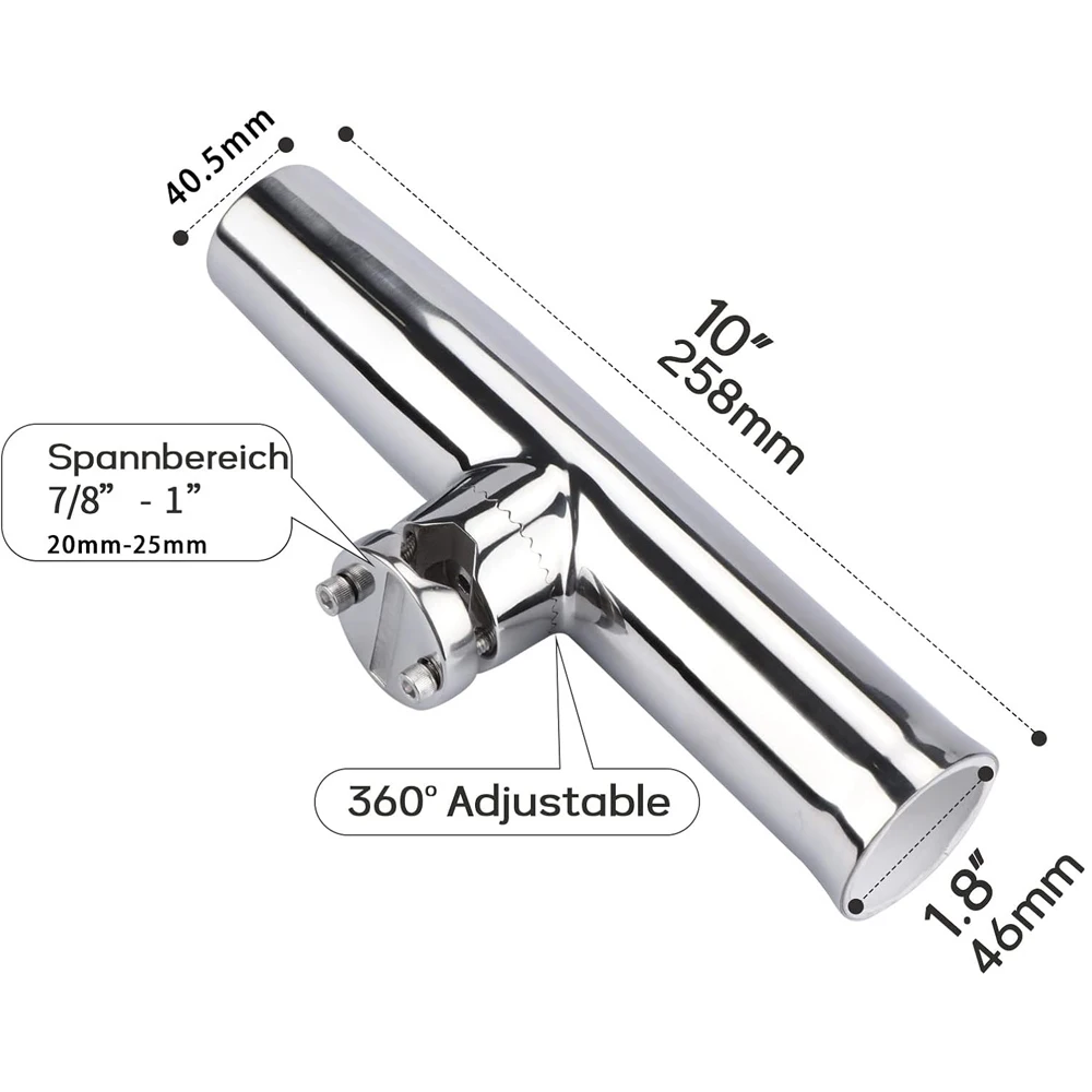 

Boat Accessories Fishing Rod Holder Clamp Side Mount 7/8"-1" Rail Marine Boat Stainless Steel Rod Pole Bracket Tool
