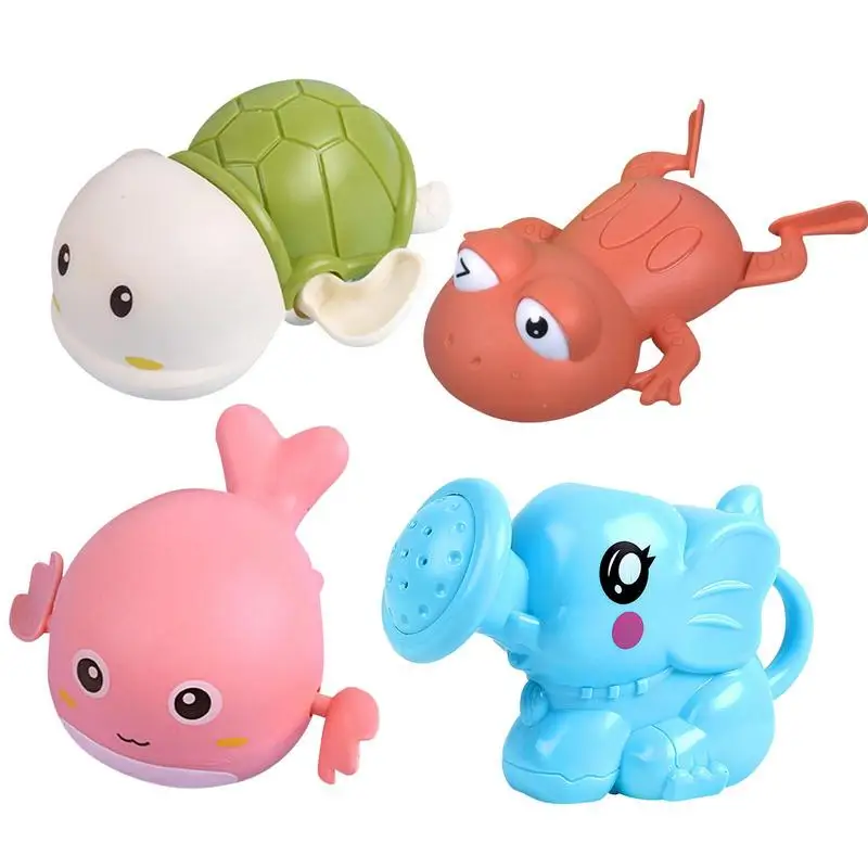 Cute Animal Clockwork Bathtub Swimming Pool Toy Summer Bath Tub Pool Water Toy Fun Wind-up Water Playing Toys For Toddlers