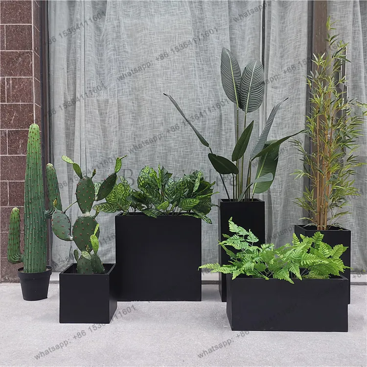 Rectangular Cement Flower Box Combination Green Plant Sample Room Outdoor Landscape Ornament