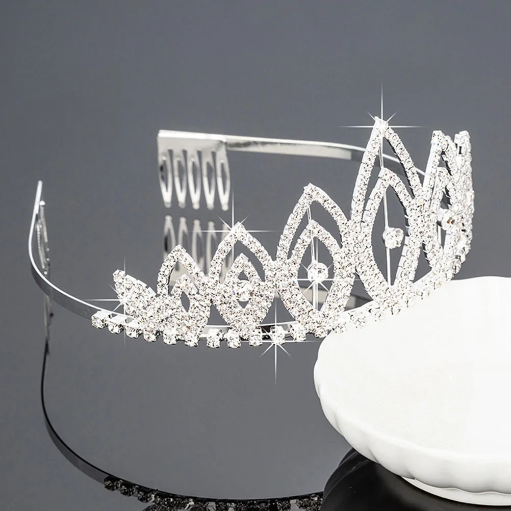 

1Pcs Elegant Large Bride Crown Rhinestone Hair Ornament Wedding Party Photography Accessory Bride Crown Headwear