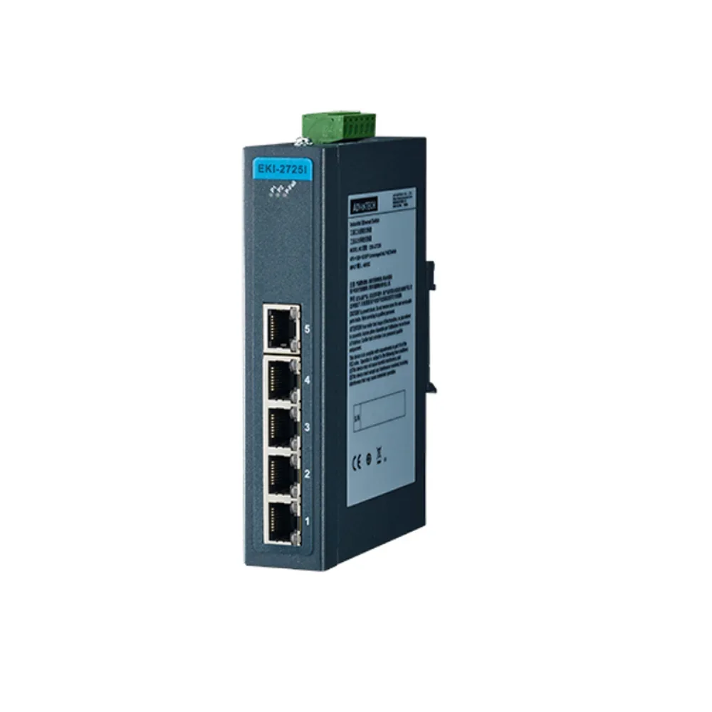 Advantech EKI-2725I 10/100/1000 Mbps 5 Port Gigabit Unmanaged Industrial  Ethernet Network Switch