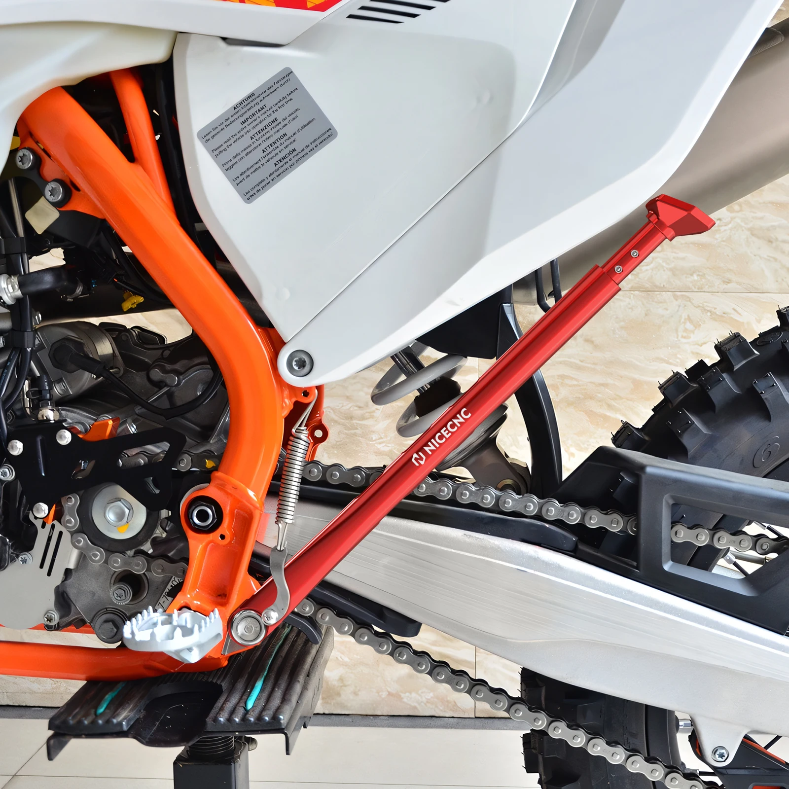 Verstellbarer Ständer für 2023 2022 KTM EXC 300 XCW XCF-W EXC-F 500 450 350 Husqvarna TE 300 FE 450 350 GasGas EC 300 EC 250 – Detail 9
