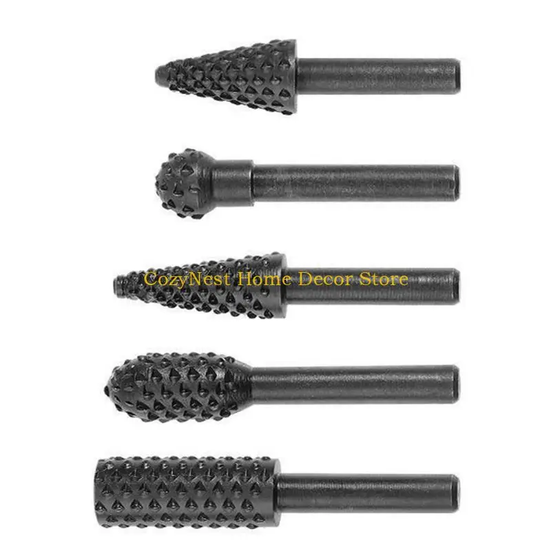 92mf 5pcs Holzbearbeitung Twist Bohrbit Bit Holzschnitzdatei Raspe Drill Bit Elektrisch