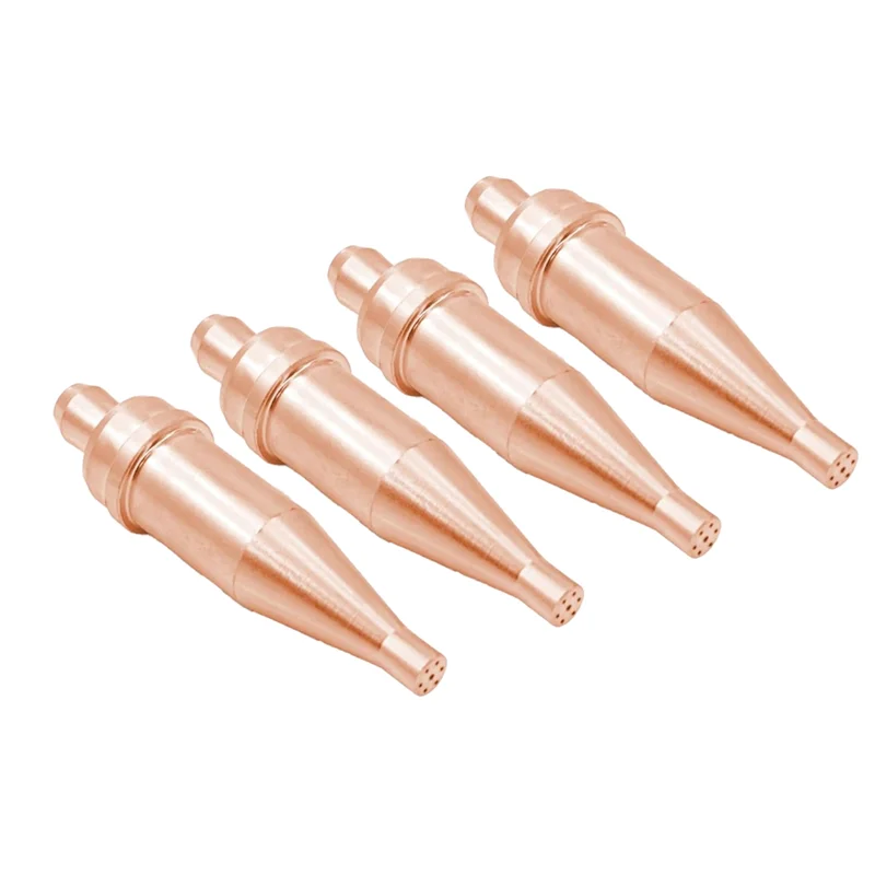 Puntas de antorcha de corte de acetileno serie A98E-1-101, tamaño 0-3, antorcha resistente estilo V, paquete de 4