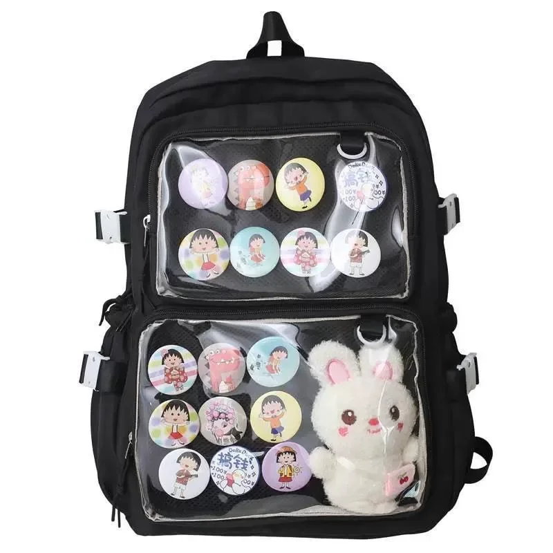 Japanese Backpack Women Kawaii Itabag Women New 2024 Transparent Large Capacity Ita Backpack School Bags for College Student JK