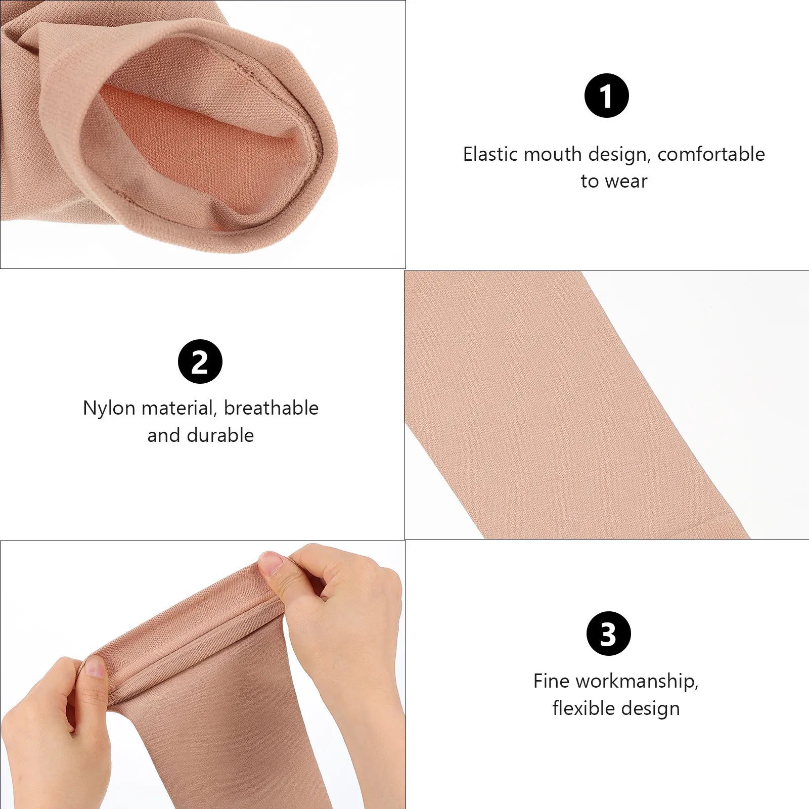 

1Pair Shaping Calf Sleeves Elastic Nylon Compression Socks for Calf Muscle Support Relief Durable Thin Breathable Sports