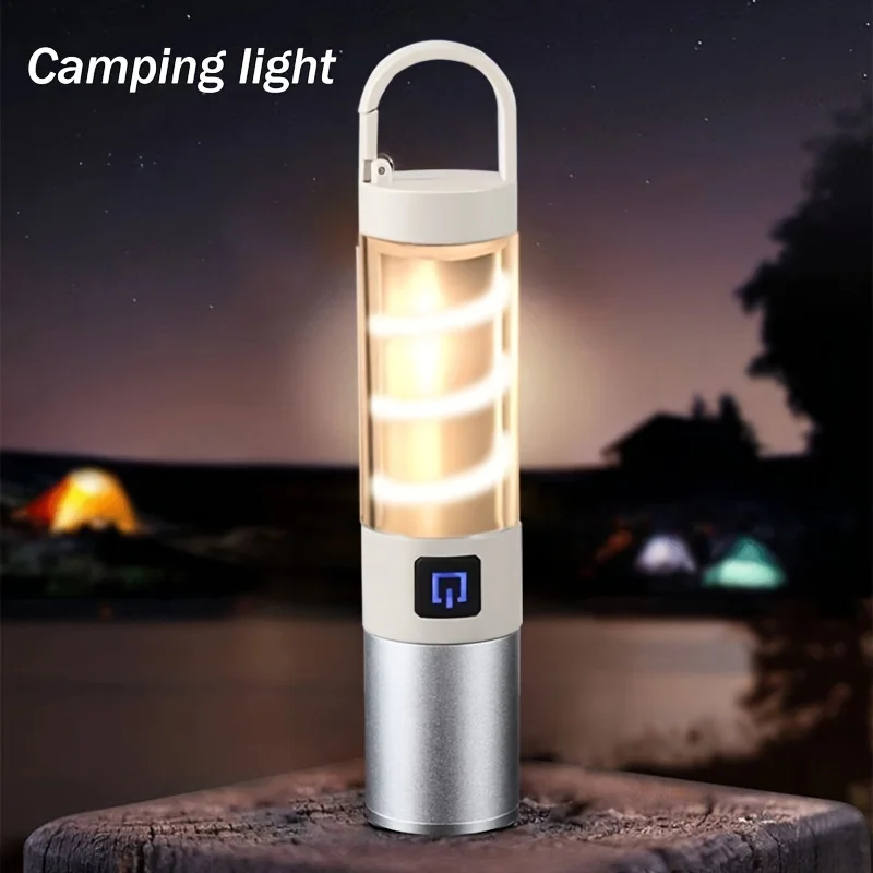 

1 PC Super Bright Flashlight USB Rechargeable LED Camping Light Multifunctional Outdoor Telescopic Zoom Flashlight Lantern Torch