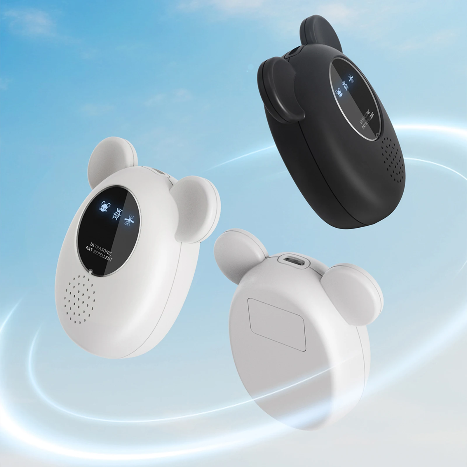ABS USB Ultrasonic Rodent Repeller Mouse Repeller Electronic Mosquito Repellent for Roach Bugs Mosquito Mice Spider Ant