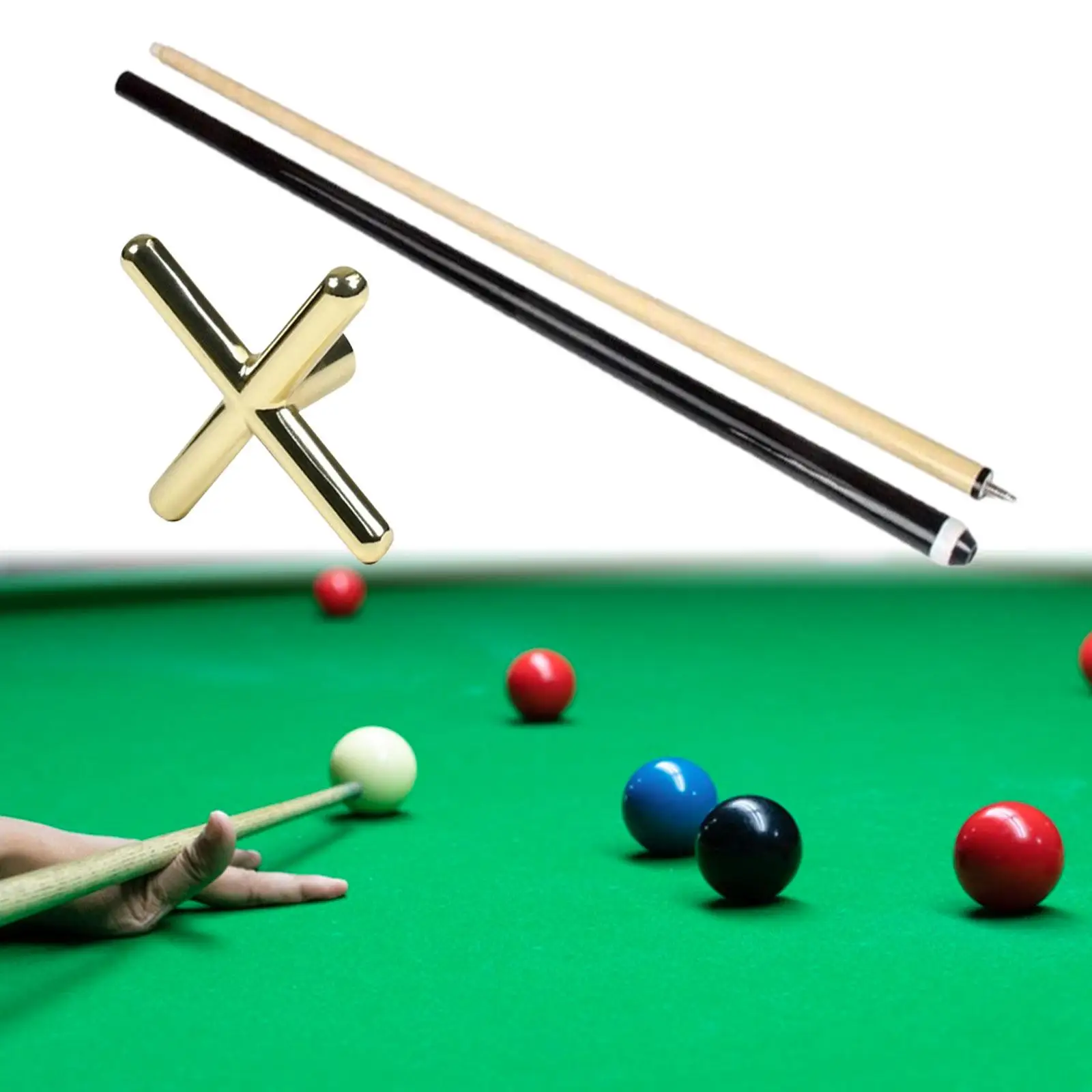 Pool Bridge Stick Set Wooden Metal Bridge Head for Players Clubs Indoor Game