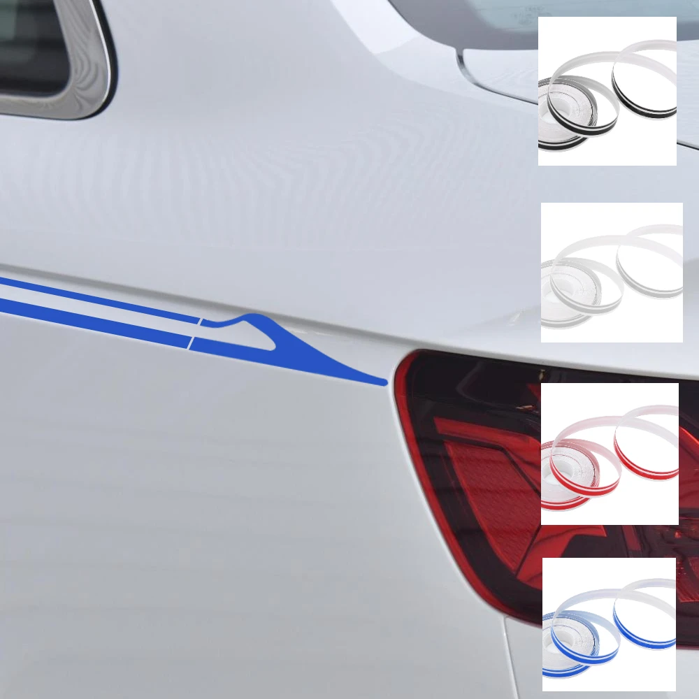 1 Roll Solid Color Car Body Decal Vinyl Sticker Striping Double Line Tape Car Decor Auto Accessories