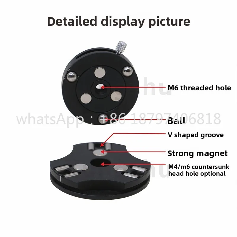 OMPT-K series 40mm round quick release base/M4 countersunk hole/M6 countersunk hole