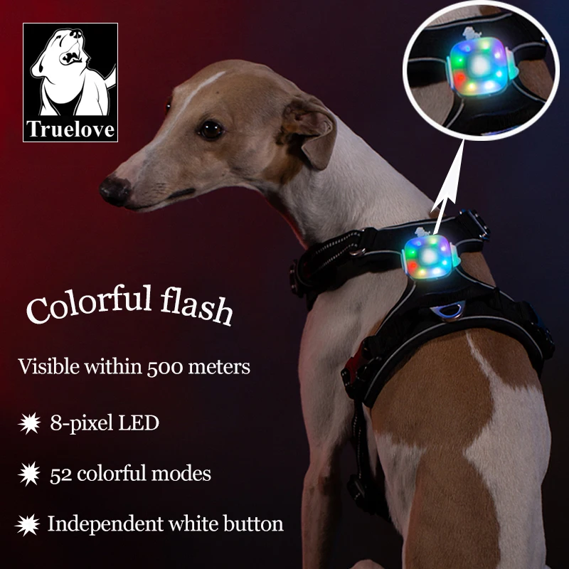 Truelove Pet Night LED TLD19102 Navigation Light Safe and Comfortable Wireless Charging Wear Ropes, Seat Belts Dog Accessories