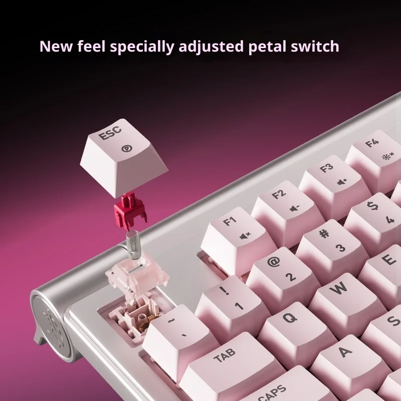 CHERRY XTRFY MX8.3 알루미늄 합금 키보드 무선 3모드 기계식 키보드 게이밍 오피스 핫스왑 가스켓 RGB 라이트 PC