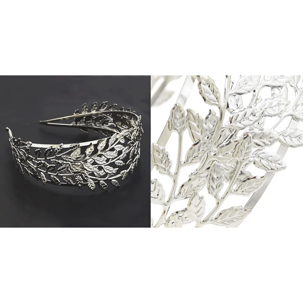 

Свадебная повязка для волос из серебряного сплава с дизайном листьев, элегантная повязка на голову для вечеринки, свадебного фото, аксессуар для волос, легкий, удобный