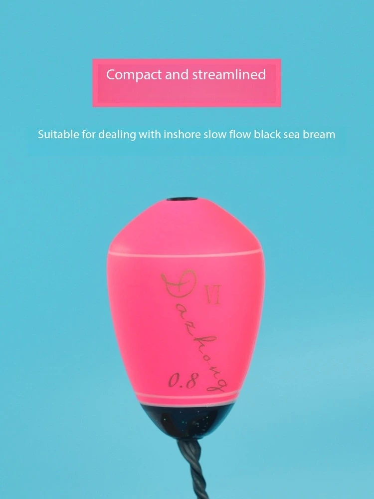 총알 머리 민감한 플로트, 작은 몸 모양, 오동 나무, 밝은 색상, 빠른 공격 유형, 바다 바위 낚시, 낚시 기어