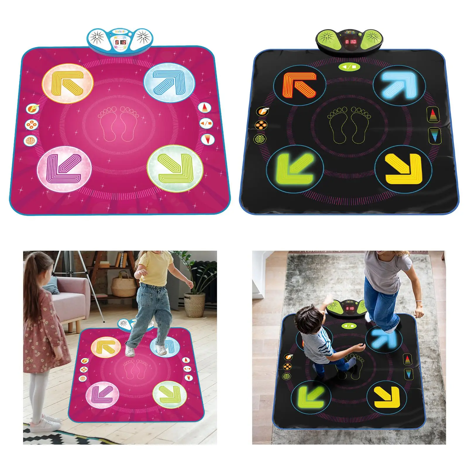 

Dance Mat for Kids Portable Parent Child Interactive Musical Dancing Challenge