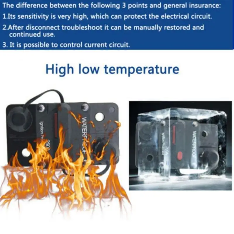 Car Circuit Breaker 30a 40a 50a 60a 70a 80a 100a 120a 150a 200a 250a 300a Amp Universal Portable Waterproof For Car Audio System