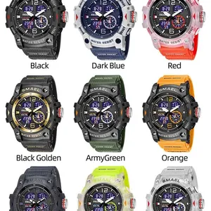 Dual Time Dual Time Waterproof Pulse Smmael-Pulse, Military Sports Clock, Digital Back Light 8007 Alarm Timer 8007 8 Main Sales Smael Clock - №4