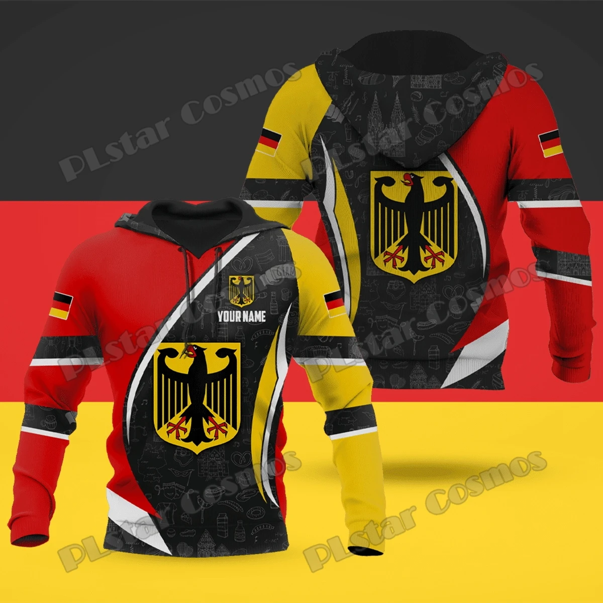 

Customize Name Germany Coat Of Arms 3D Printed Fashion Men's Hoodies & Sweatshirt Autumn Unisex Casual Hooded Pullover MT-183