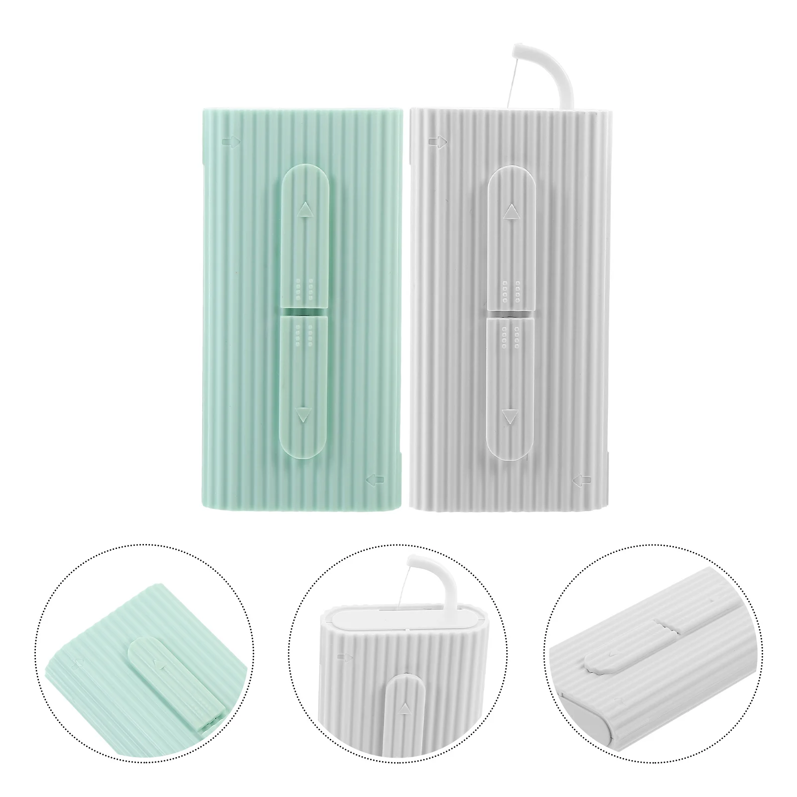 2 قطعة خيط تنظيف الأسنان يختار مقبض مريح مستقر إزالة حطام الطعام بين الأسنان المدمجة المتاح الخيط المنظم المحمولة