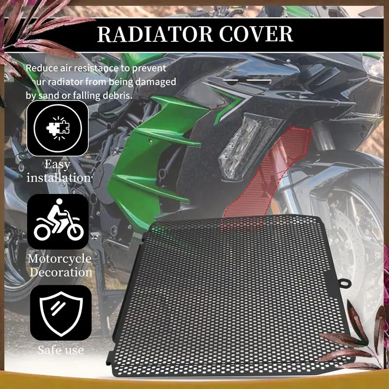 

AB59-Motorcycle Radiator Guard Engine Cooler Grille Cover Protection For Kawasaki ZH2 Z H2 H2SX Ninja H2 R H2R SX SE