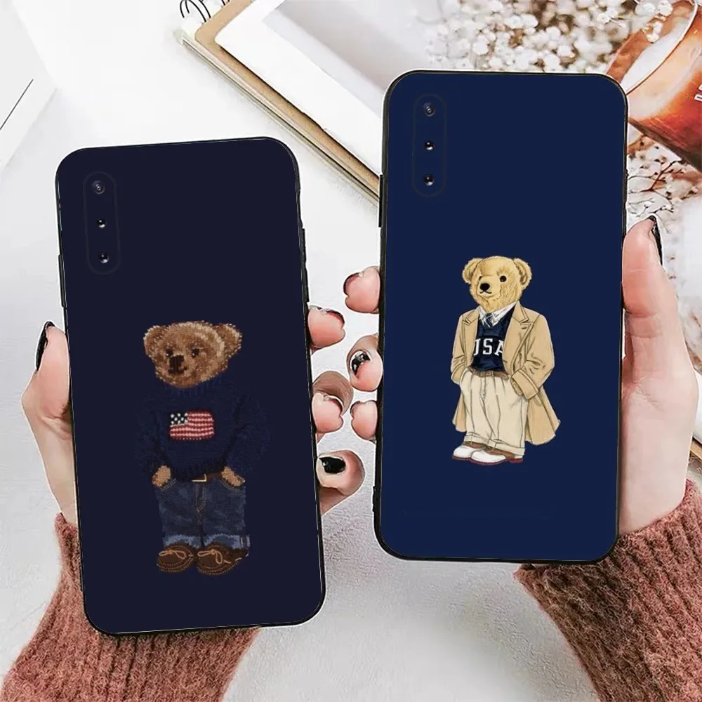 Baron F-Filou Bear Fashion Phone Case For Samsung Galaxy A13,A21s,A22,A31,A32,A52,A53,A71,A80,A91 Soft Black Phone Cover