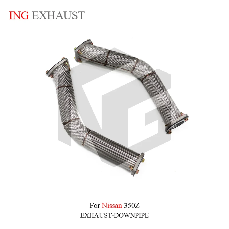 ING Catless Downpipe exhaust for Nissan 350Z 3.5l V6 VQ35 Header Branch Tube Engine Power u8 Race Heat Shield Converter Pipe