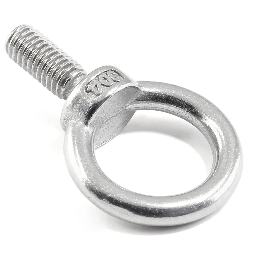 12 szt. Śruby oczkowe M6 ze stali nierdzewnej 304 z gwintem zewnętrznym, śruby oczkowe z pierścieniem, wytrzymałe