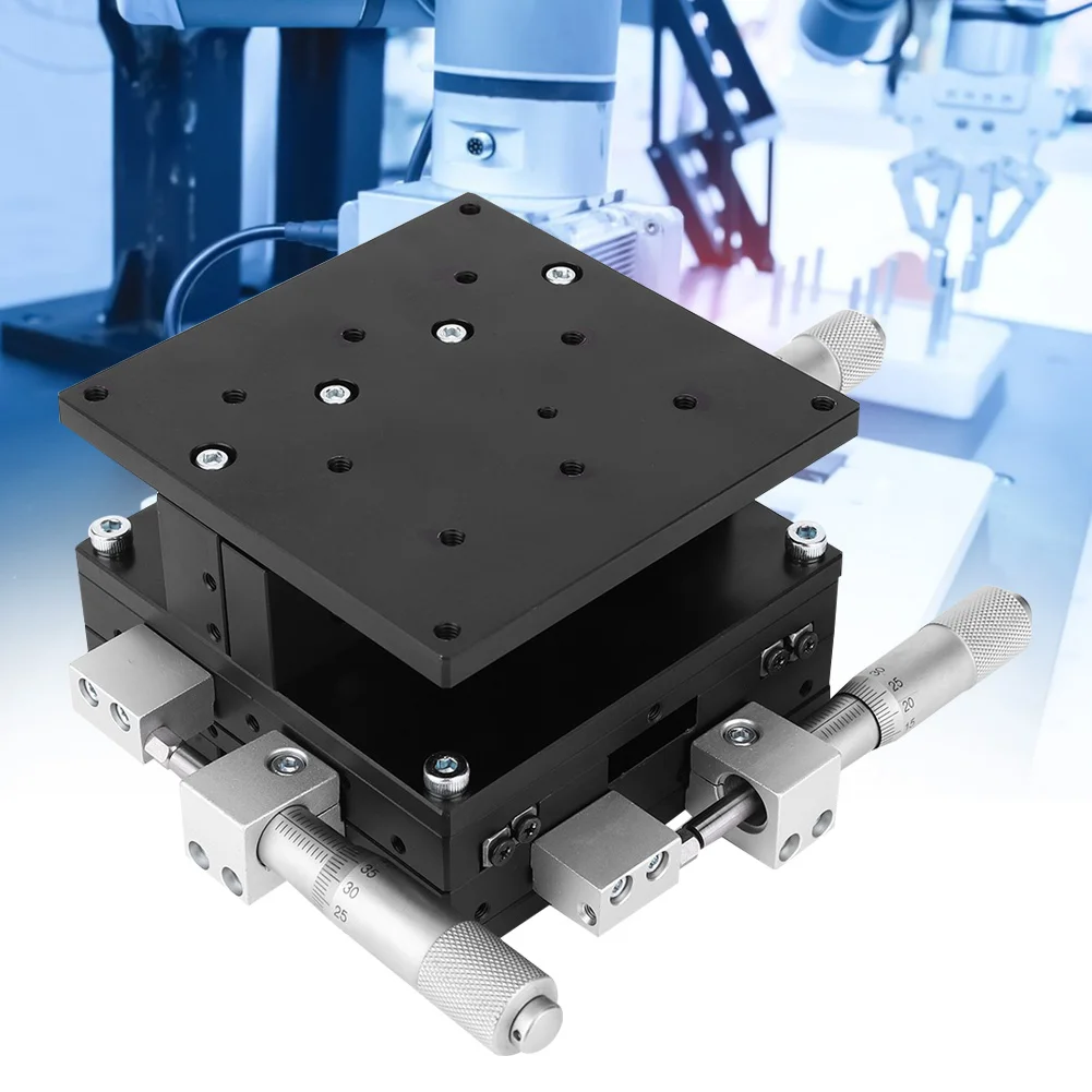 LD90-LM XYZ 3-محور التشذيب دليل المرحلة الخطية ضبط انزلاق الجدول 90x90 مللي متر التشذيب تحمل ضبط