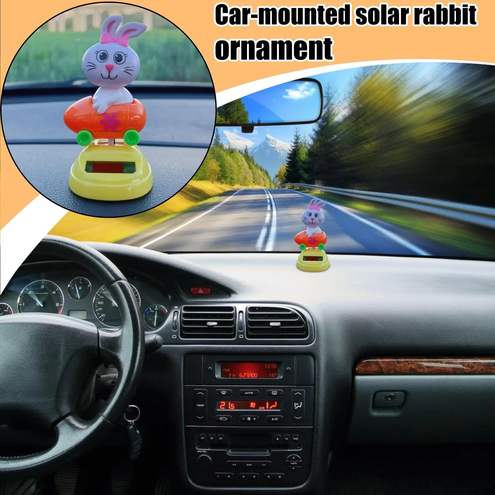 Brinquedos de dança movidos a energia solar colecionáveis balançando boneca coelho brinquedo decoração coelho dança solar bobble balançando cabeça para carro escritório