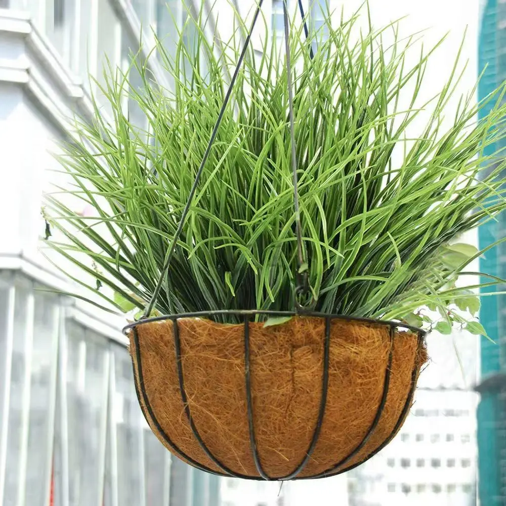 Artificial Plants High-Quality Greenery Stems Grass Bouquets Spring-Inspired Fake Green Grass Bundles For Outdoor Garden Decors