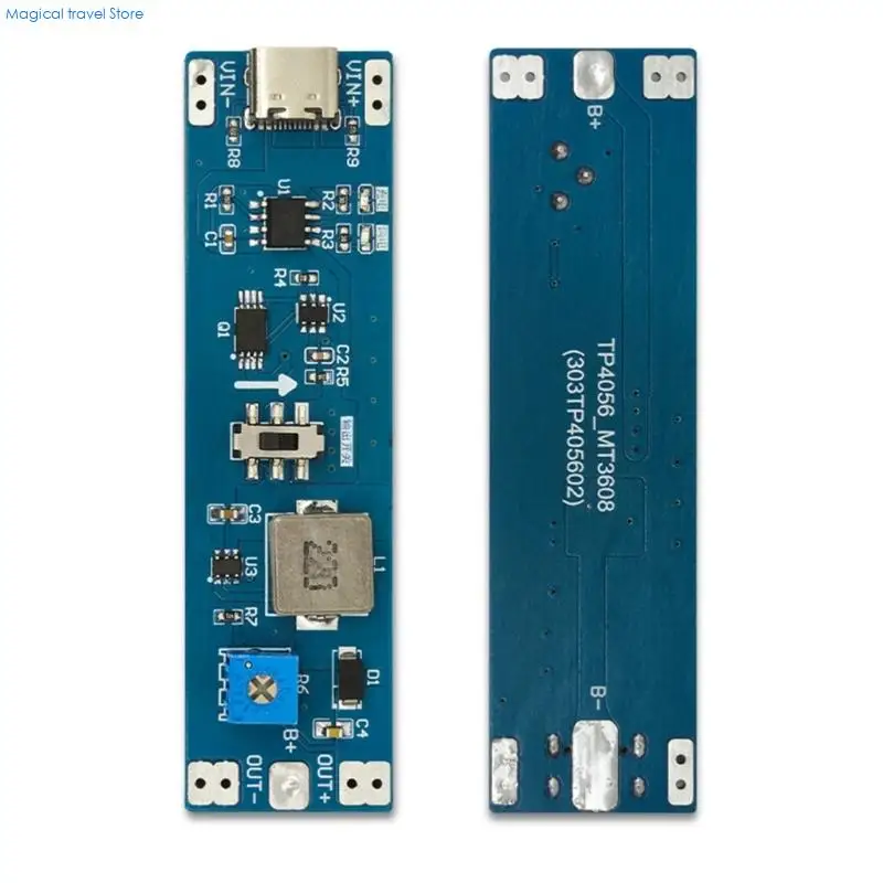 N2UB 9V 12V Type C 18650 Battery Step Up Module 3.7V to 9V 12V Charging Discharge Regulator Module for PC