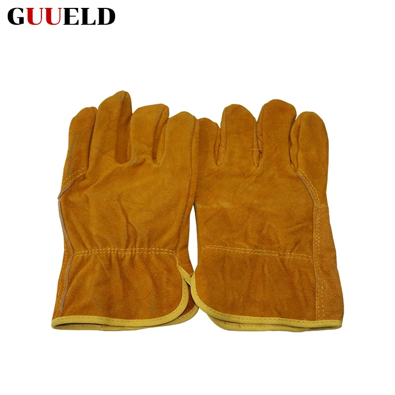 

Leather Forge/Mig/Stick Welding Gloves Heat/Fire Resistant, Mitts for Oven/Grill/Fireplace/Furnace/Stove/Pot Holder welding