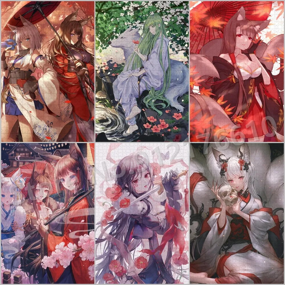 Fox Monster Anime Cartton 300/500/1000 Pieces Jigsaw Puzzle for Adult Sexy Anime Girls Assembled Puzzle Educational Toys Gifts