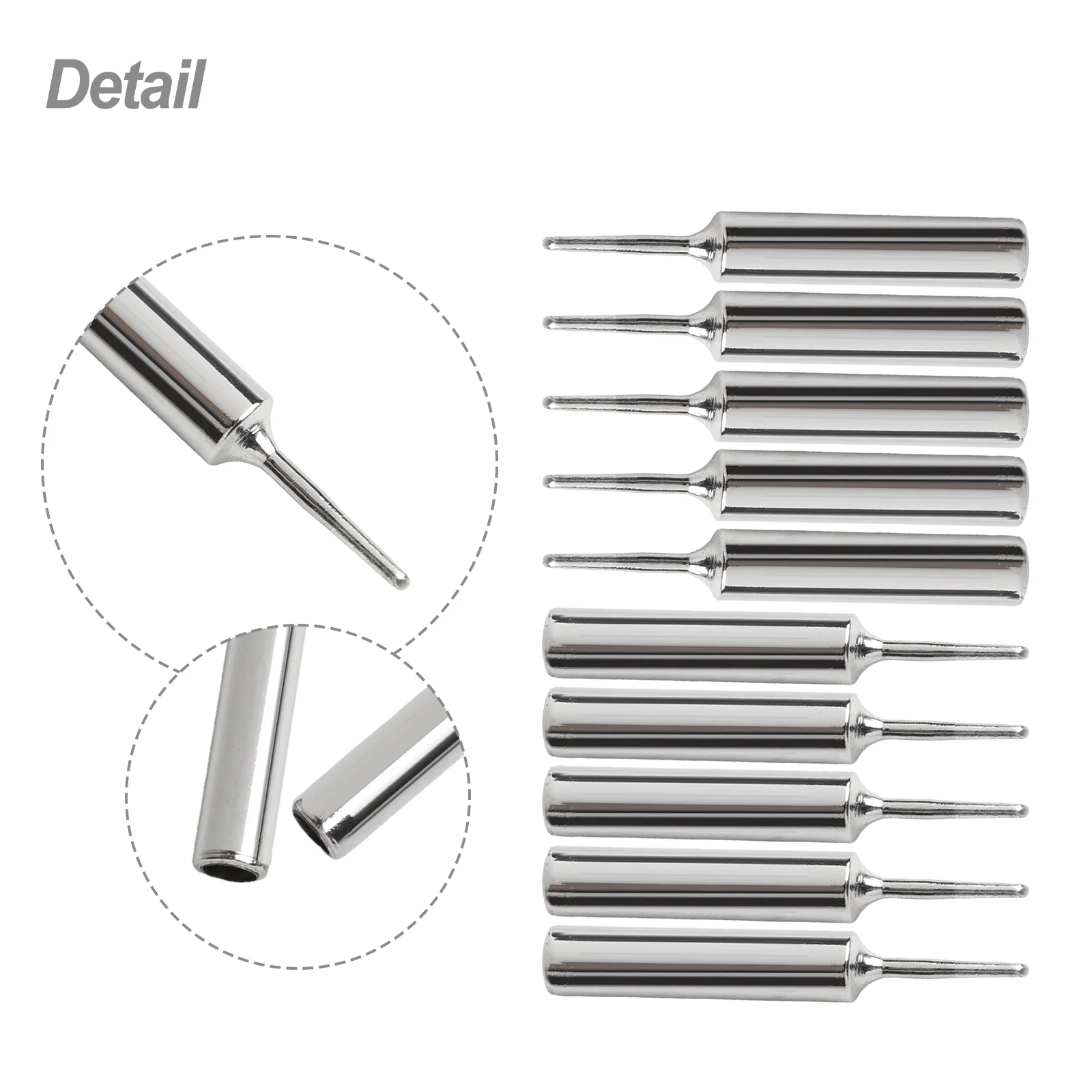 10pcs Soldering Iron Tips For 936/937/938/969/852/858/952 Soldering Station Internal Heating Soldering Iron Head  Welding Tools