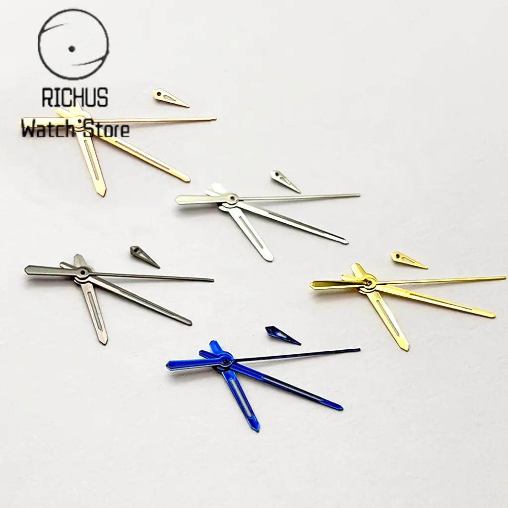 RICHUS NH39 Silver/Gold/Blue/Gun/Rose Gold Watch Pointer Green Night Light Fit NH39 Automatic Movement Watch Accessories