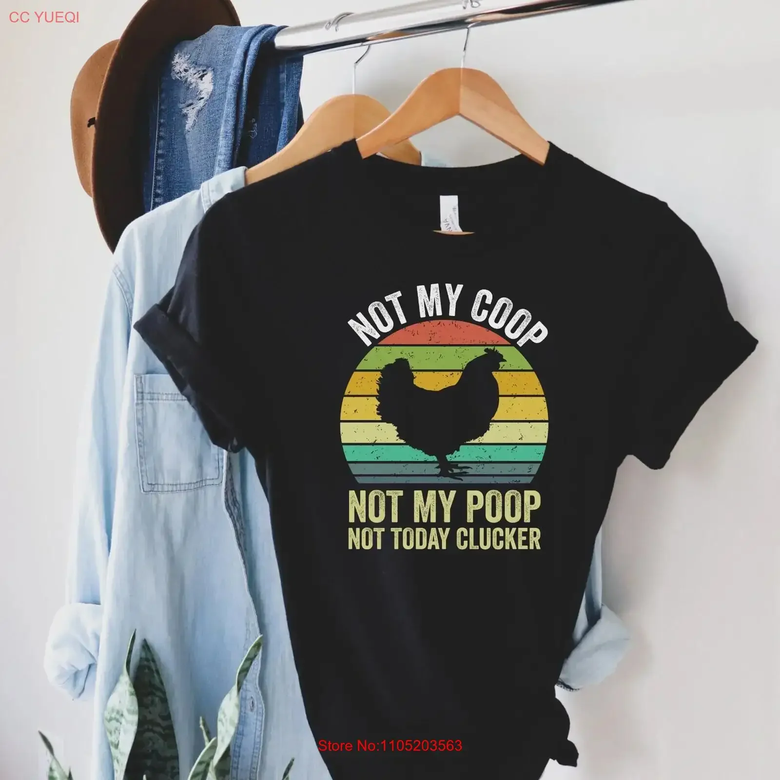 Not My Coop Poop T Shirt Farm Girl Today Clucker Gardening vintage Washed designer clothes fashion Stylish Unisex homme Casual