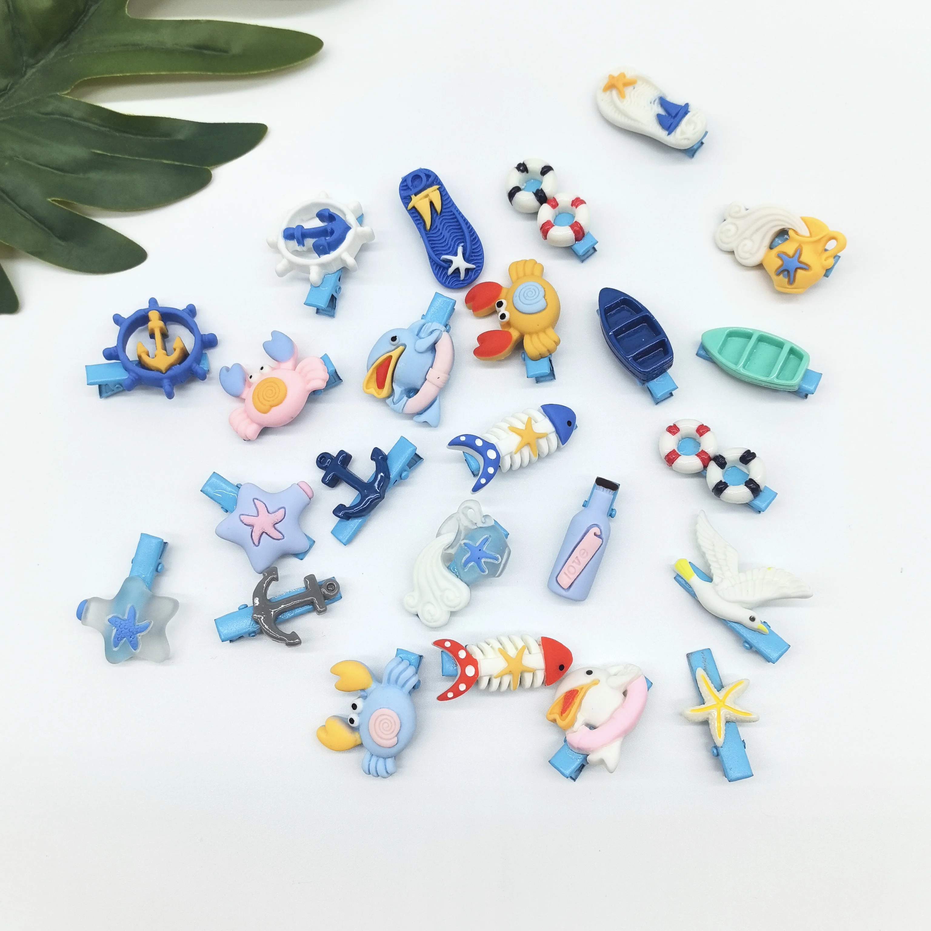 

50/100pcs Summer Holiday Supplies Pet Clip Ocean Duckbill Clip Dog Cat Ornaments Dog Accessories Pet Products