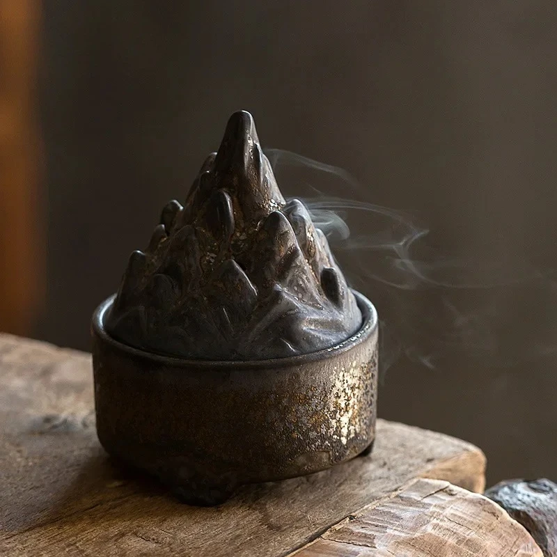Vintage Ceramic Wire Incense Burner Home Indoor Zen Incense Burner Agarwood Sandalwood Burner Tibetan Incense Holder