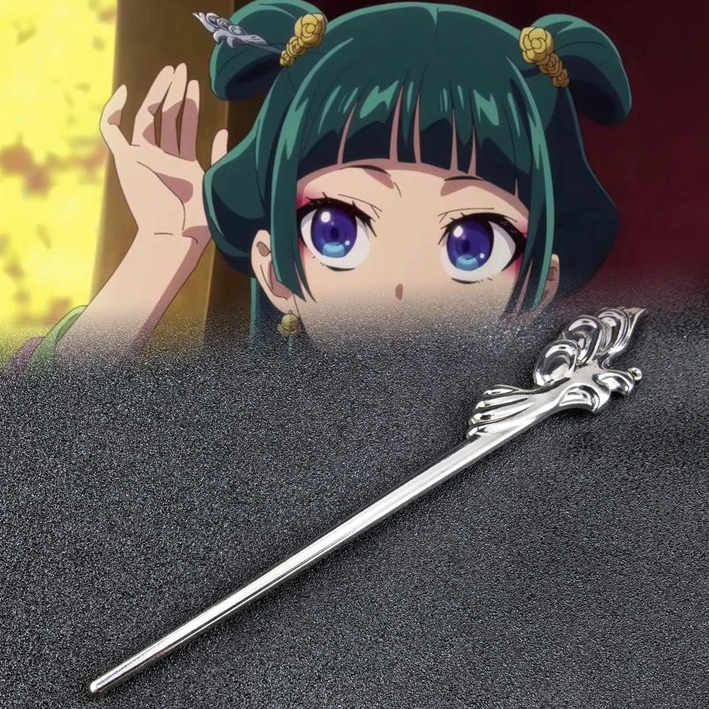 Épingle à cheveux en métal Anime Maomao, même Style, argenté, Premium, Design exclusif, les diaries d'apothicaire, accessoires créatifs, couvre-chef