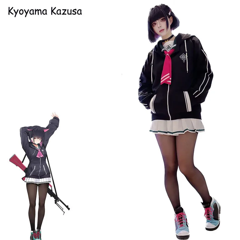 

Kyoyama Kazusa Cosplay Costume Anime Game Blue Archive School Uniform Suits Wig Halloween Carnival Outfits for Women Girls