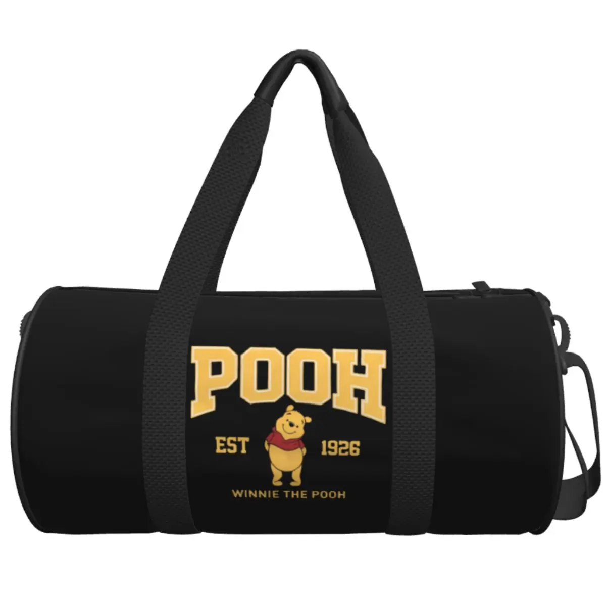 

Male Female Travel Bag Pooh Bear Gym Bag Large Waterproof Custom Handbag Funny Training Sports Bag