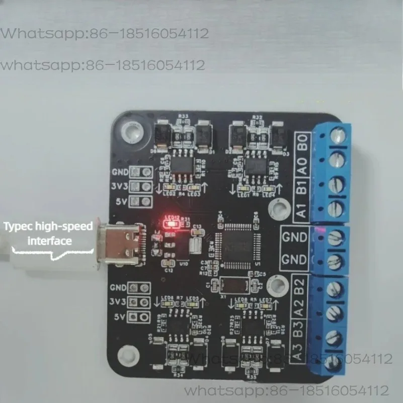 

Модуль USB к 4-канальному RS485, многоканальная промышленная защита RS485, высокоскоростной интерфейс USB, порт Typec