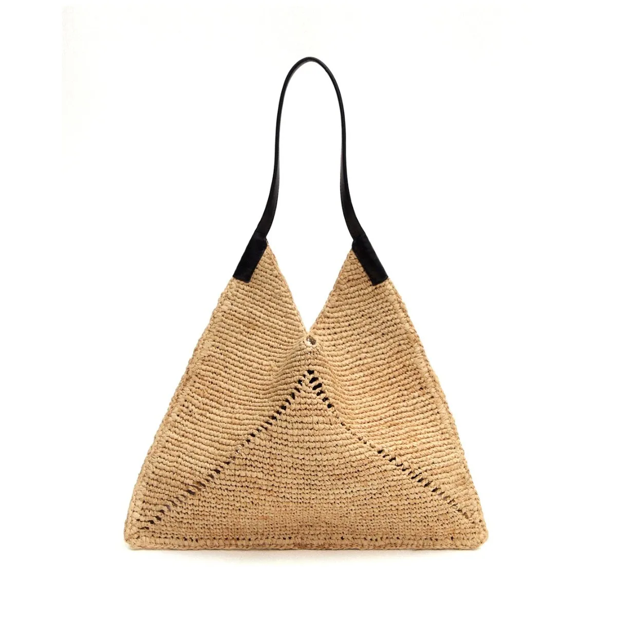 

Women Casual Travel Handbag PU Leather Simple Straw Bag Large Capacity Versatile Weaving Bag Female Leisure Bag